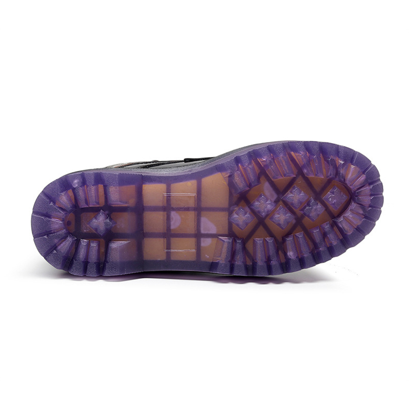 Ботинки на платформе Dr Martens Jadaon 1460 фиолетовая подошва на шнуровке (4)