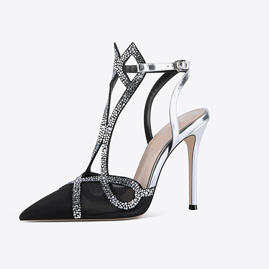 custom made pointed high heel crystal sandals (5)